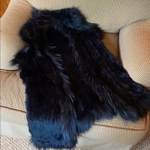 Black fur vest